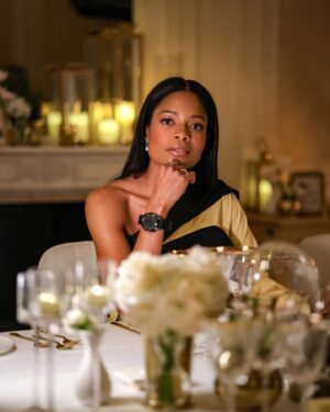 Naomie Harris Instagram - Opening its doors on International Women’s Day, @OMEGA exhibition in London showcases 100 years of OMEGA’s historical legacy in women's watchmaking, including art nouveau and art deco jewellery watches, mid-century masterpieces and contemporary icons. The exhibition is open in #mayfairlondon until the end of March! #omegahertime Wearing @omega Dress: @roksandailincic Styled by @adesamuel Tailoring @barbarathetailor_w1 Makeup @kennethsohmakeup Hair @rio_hair Jewellery @one_carat_ shoes @louboutinworld Nails @edytabetka_nailpro #Ad