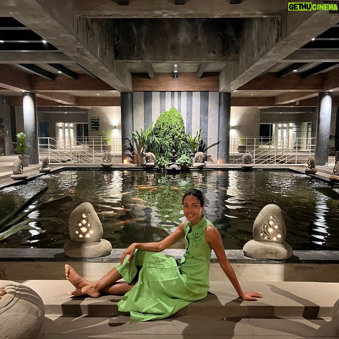 Naomie Harris Instagram - As well pics of detox my holiday in India, here are some of the insights I gained from being at @pemawellnessresort that might be helpful… 1) I’ve been a vitamin junkie all my life but I learnt from Dr Murthy that the body really doesn’t need vitamins or supplements if your digestive system is working correctly and you have a good diet. So I’ve ditched the supplements and am focusing on healing my digestive system naturally. 2) I always expected healing to happen instantly, but I discovered true healing generally is slow and incremental, it’s about the daily seemingly insignificant changes you make to your routine e.g. watching Tv or being on your phone whilst eating seems harmless, but actually Dr Muthumurugan taught me that our full concentration needs to be on our food to ensure we digest it properly. No distractions and chew each mouthful of food 25-30 times. 3) Dr Pahlad taught me that our breath is the most important tool we have for healing… the slower and more deeply we breathe, the longer we live and healthier we are, so yoga and deep breathing are essential. Invaluable lessons to return to the mayhem of city living with! 🙏🏾 @beyondtalentglobal