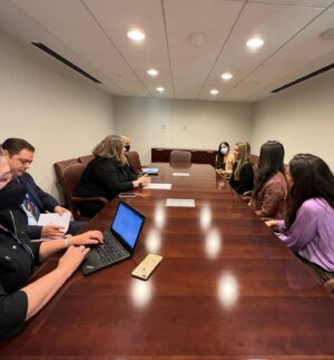 Nasim Pedrad Instagram - We met yesterday with Ambassador Stoeva, the president of the UN’s Economic and Social Council, to discuss the removal of the Islamic Republic of Iran from the Commission on the Status of Women. Here we delivered the letter from last Sunday’s NY Times centerfold, signed by prominent women leaders from all over the world, demanding that this action be taken at ECOSOC’s next vote. The relentless murdering machine that is this regime must be held accountable for its crimes against humanity. And they most certainly have no business taking a seat on the UN Women’s Commission.