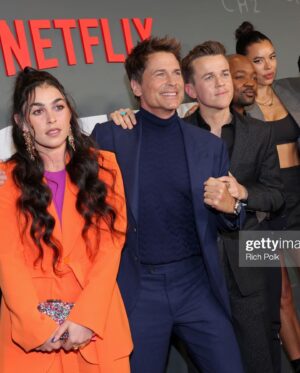 Natacha Karam Instagram - @roblowe & @johnnylowe new Netflix show ‘Unstable’ is so good!! What a nice opportunity to get out with the cast and support. I love my job and I love my friends ✨