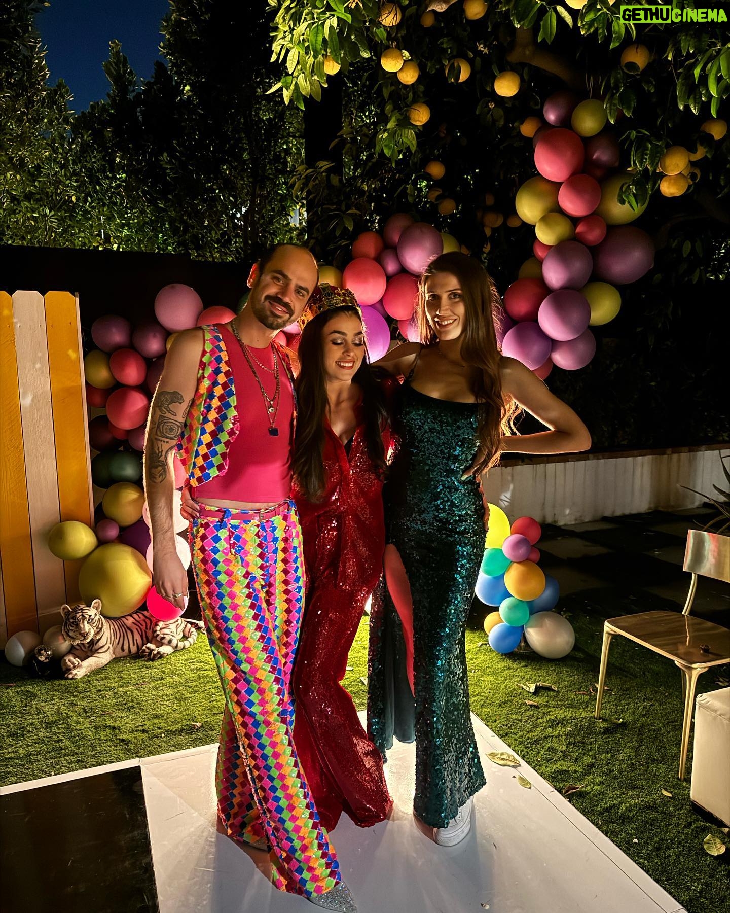 Natacha Karam Instagram - Life lately has been just lovely ❤️ I’ll never forget my 30th bday, what an epic week we had. My friends and family went above and beyond to make me feel loved and special 🥹. A favourite moment was my fan club showing up with T-shirts to set on the day😭 Also, they made the balloon arch themselves, I mean come onnnnn, talk about a labour of love. Aaaaanyway.. that’s the end of birthday posts till next year 😅