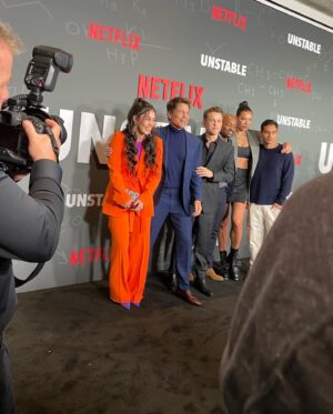 Natacha Karam Instagram - @roblowe & @johnnylowe new Netflix show ‘Unstable’ is so good!! What a nice opportunity to get out with the cast and support. I love my job and I love my friends ✨