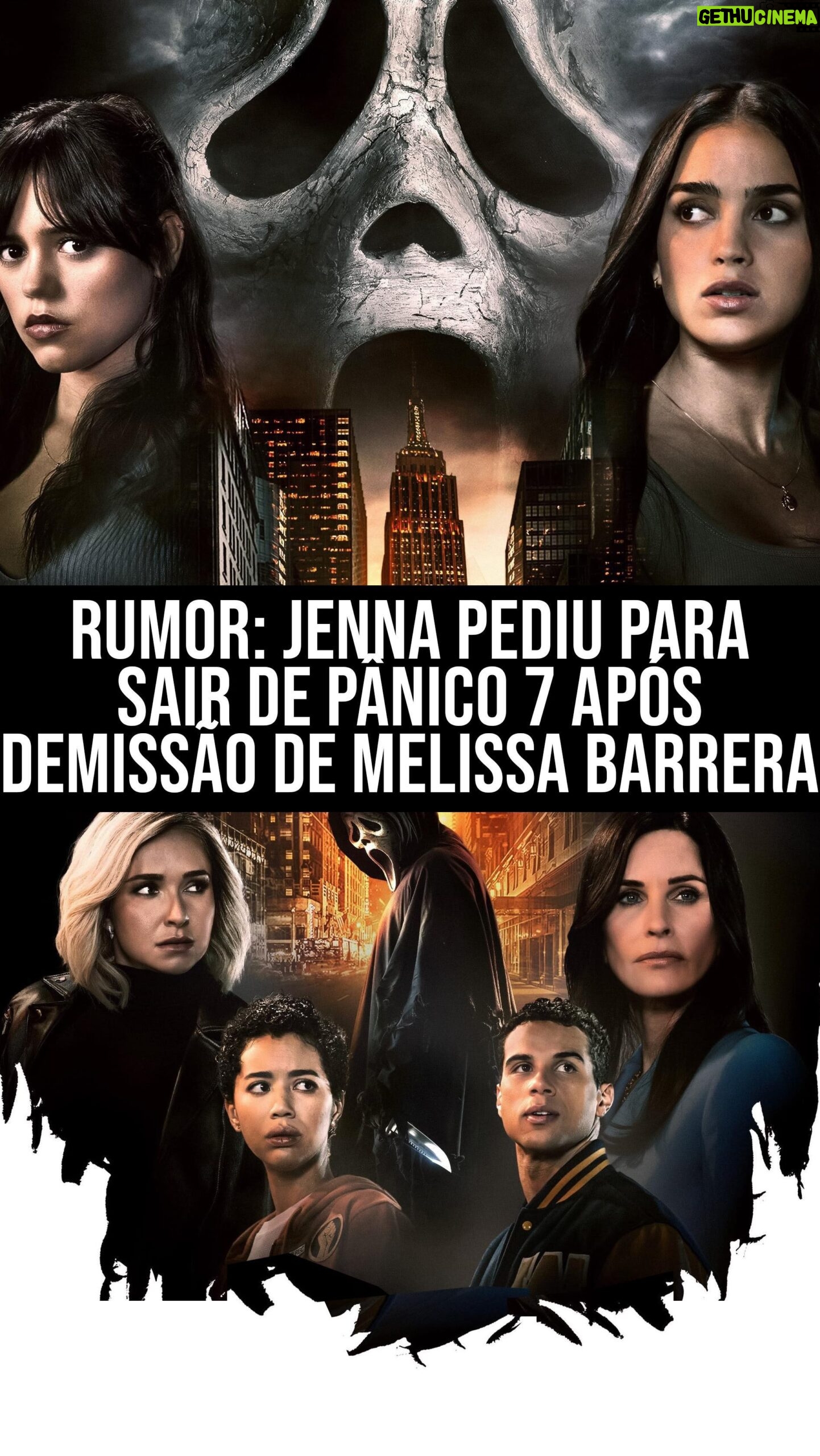 Natalia Kreuser - 2.8K Likes - 🚨RUMOR: Jenna Ortega teria pedido para sua agência encerrar o contrato com #Pânico após confirmação da demissão da Melissa Barrera devido as postagens em apoio ao povo palestino nas suas redes sociais #panico #scream #jennaortega #melissabarrera