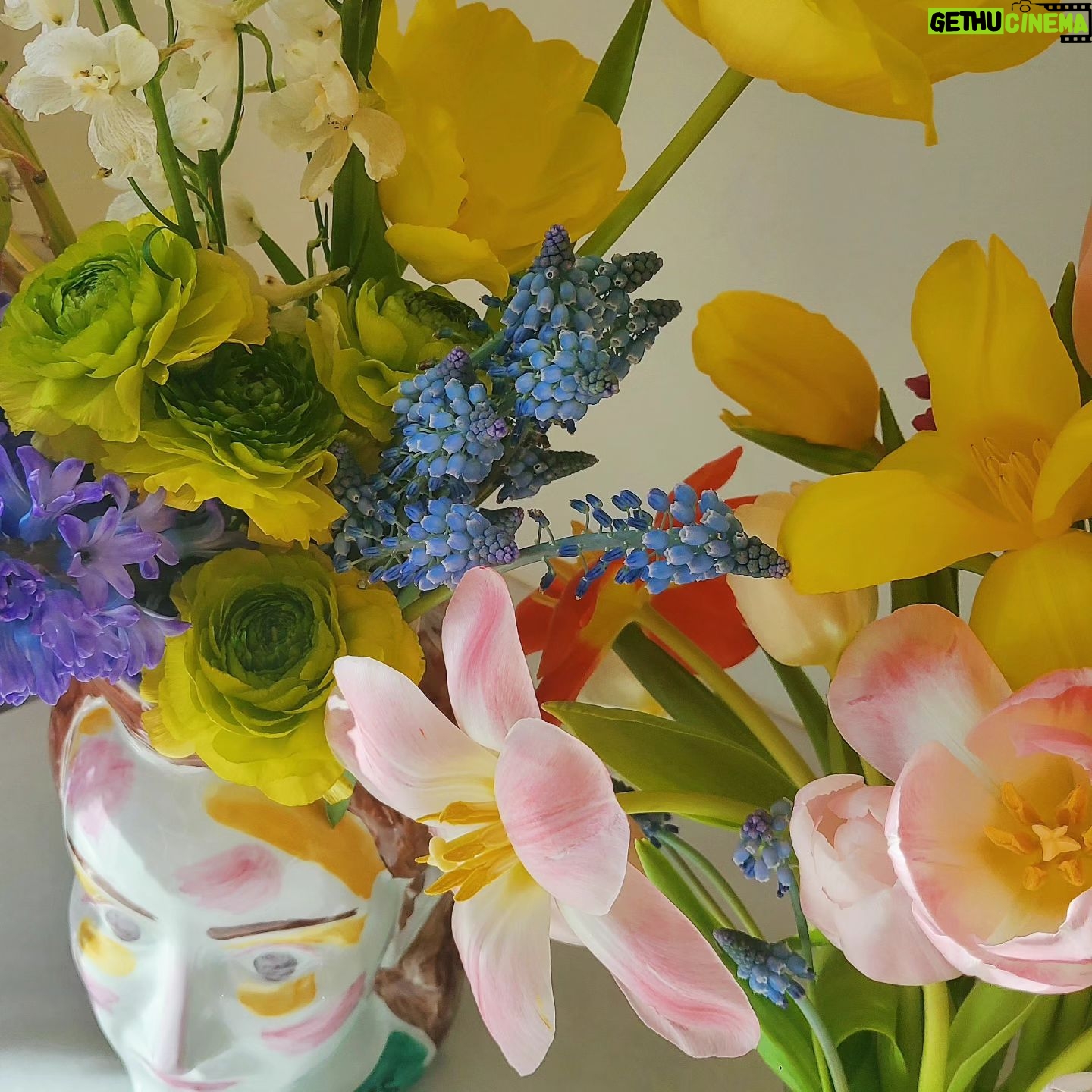 Natalia Ferviú Instagram - En casa siempre es primavera🌷🌻🌾🌼🌿 gracias a @g_carceles que hace esta preciosidad de arreglos florales 🤤