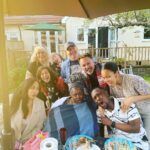 Natalia Tena Instagram – HAPPY YOU BOTH MADE IT ANOTHER YEAR DAY @joshokusanya @msjohnniefiori. Pre picture, all of us had inhaled a feast of food, booze and cake in honour of these humans in the  warm May sunshine. So glad you were both born. Pete’s BBQ set up is American Grade generous.