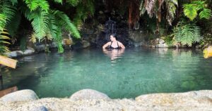 Natalia Tena Instagram - I have just left my heart in @puyuhuapilodge. In all my 38 years on this planet, I have never been somewhere as beautiful and as tranquil. A myriad of natural hot springs to relax in (open 24 hrs because nature doesn’t sleep) surrounded by the verdant forest and the cold refreshing fjords to dive into (also I went accidentally with dolphins.) This secluded Eden, (with no wifi or reception) is only accesible by speedboat and makes you feel like you’ve fallen into a wild fantasy world (JURASSIC PARK 🦖🦕) The staff were beyond lovely, Esteban kept our drinks full with the incredible local @tepaluma Gin (amongst many) Tere escorted us anywhere and everywhere with an impecable soundtrack and knowledge of the forest, Cindy fixed my entire body broken from 2022 and the daily menu was a party for both my eyes and my mouth. If I found out I was dying imminently, I would sell everything and spend my last days on earth here. Gracias a @chiletravel por darme esta experiencia y a todos en este hotel tan mágico ❤️❤️