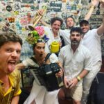 Natalia Tena Instagram – BEFORE AND AFTER we lost several pints of our @molotovjukeboxofficial souls in liquid form on the stage @hootanannybrixton THANK YOU to everyone that came, that danced, that sang. Tropical head piece by the one and only @pearlsandswine