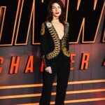 Natalia Tena Instagram - WHAT A NIGHT, WHAT A FILM! Felt like I had been punched in the adrenal gland for 3 hours and loved every single minute of it. I cannot believe I got to be part of this incredible action franchise @johnwickmovie @lionsgate and worked with these talented humans @chadstahelski. Thank you @karenclarkson @byeethedesigner for such a beautiful outfit (and for introducing me to tit tape 😂) and @jonchapmanhair @carolinebarnesmakeup for scrubbing me up and giving me the confidence to walk that red carpet. Also to all my wonderful idiot friends for coming to support my face and help me drink too many cocktails at the afterparty ❤️