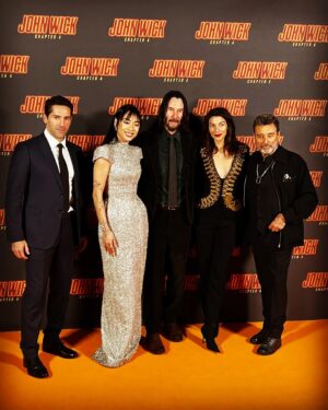 Natalia Tena Instagram - WHAT A NIGHT, WHAT A FILM! Felt like I had been punched in the adrenal gland for 3 hours and loved every single minute of it. I cannot believe I got to be part of this incredible action franchise @johnwickmovie @lionsgate and worked with these talented humans @chadstahelski. Thank you @karenclarkson @byeethedesigner for such a beautiful outfit (and for introducing me to tit tape 😂) and @jonchapmanhair @carolinebarnesmakeup for scrubbing me up and giving me the confidence to walk that red carpet. Also to all my wonderful idiot friends for coming to support my face and help me drink too many cocktails at the afterparty ❤️