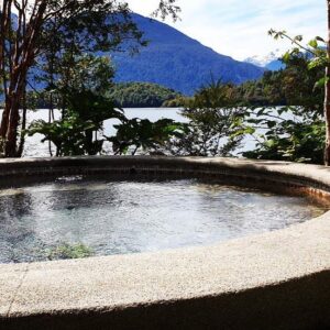 Natalia Tena Instagram - I have just left my heart in @puyuhuapilodge. In all my 38 years on this planet, I have never been somewhere as beautiful and as tranquil. A myriad of natural hot springs to relax in (open 24 hrs because nature doesn’t sleep) surrounded by the verdant forest and the cold refreshing fjords to dive into (also I went accidentally with dolphins.) This secluded Eden, (with no wifi or reception) is only accesible by speedboat and makes you feel like you’ve fallen into a wild fantasy world (JURASSIC PARK 🦖🦕) The staff were beyond lovely, Esteban kept our drinks full with the incredible local @tepaluma Gin (amongst many) Tere escorted us anywhere and everywhere with an impecable soundtrack and knowledge of the forest, Cindy fixed my entire body broken from 2022 and the daily menu was a party for both my eyes and my mouth. If I found out I was dying imminently, I would sell everything and spend my last days on earth here. Gracias a @chiletravel por darme esta experiencia y a todos en este hotel tan mágico ❤️❤️