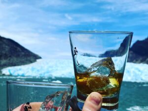 Natalia Tena Instagram - PATAGONIAN FJORD TOUR ⛴️My eyes are burnt with the beauty of mountains meeting the sky and sea and my @johnniewalker was full of millennia old ice (we toasted the mother glacier in thanks.) Chilean Boat Karaoke is a whole new world. GRACIAS @loberiasdelsur @chiletravel para dar me un día inolvidable. ❤️❤️