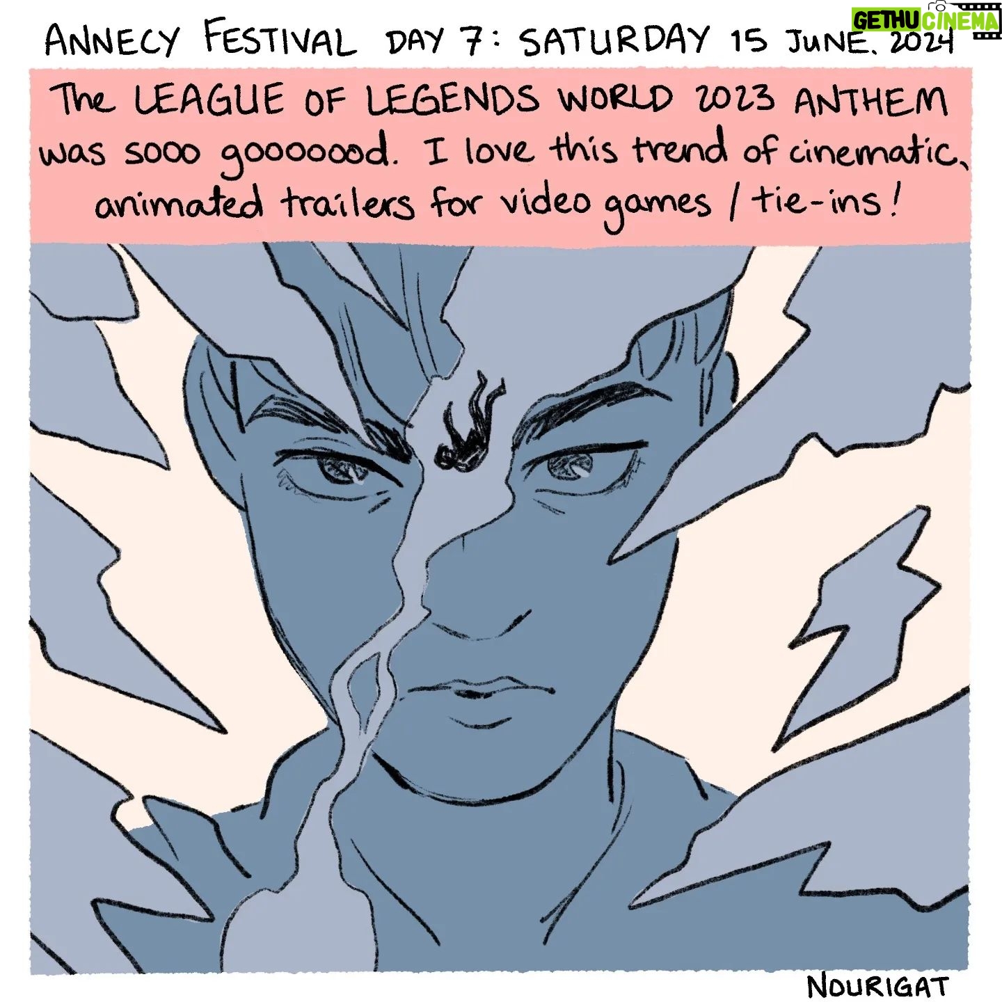 Natalie Nourigat - 3.1K Likes - #ChroniquesIllustrĆ©es āļøĀ Ā
𤩠Vous avez cru que c'était fini ? Et bien il y en a encore !
šØ La derniĆØre journĆ©e du Festival d'Annecy racontĆ©e par Natalie Nourigat @tallychyck en dessins c'est ici !Ā Ā
š¬ Au programme de cette derniĆØre journĆ©e : des au revoir aux amis, des rires et des pleurs devant les 36 films de commande en compĆ©tition, de l'adoration devant les premiĆØres images d'"Arcane" et les tendances des bandes-annonces animĆ©es pour les jeux vidĆ©o et les produits dĆ©rivĆ©s.Ā Ā
š¤ Et pour finir en beautĆ©, une projection de courts mĆ©trages Jeune public !
ā¤ļø Un grand merci Ć @tallychyck et @eupholie pour leurs chroniques Ć la fois Ć©mouvantes, drĆ“les et qui permettent de dĆ©couvrir le Festival Ć distance !
//
#IllustratedChronicles āļøāÆāÆ
𤩠Just when you thought it was over ā there's more!āÆ
šØ Here are Natalie Nourigat @tallychyck's sketches of Annecy Festival's last day!āÆāÆ
š¬ On the final day's programme: goodbyes to friends, laughter and tears watching the 36 competing commissioned films, adoration for the first look at "Arcane", the latest trends in animated trailers for video games and spin-off products.Ā Ā
š¤ And to finish on a high, some short film screenings for Young Audiences!āÆ
ā¤ļø A big shout out to @tallychyck and @eupholie for their moving and amusing chronicles, which helped you experience the Festival from afar!
_
_
_
#annecyfestival #animation #annecy #chroniquesillustrées #illustration #drawing #cinema #filmanimation