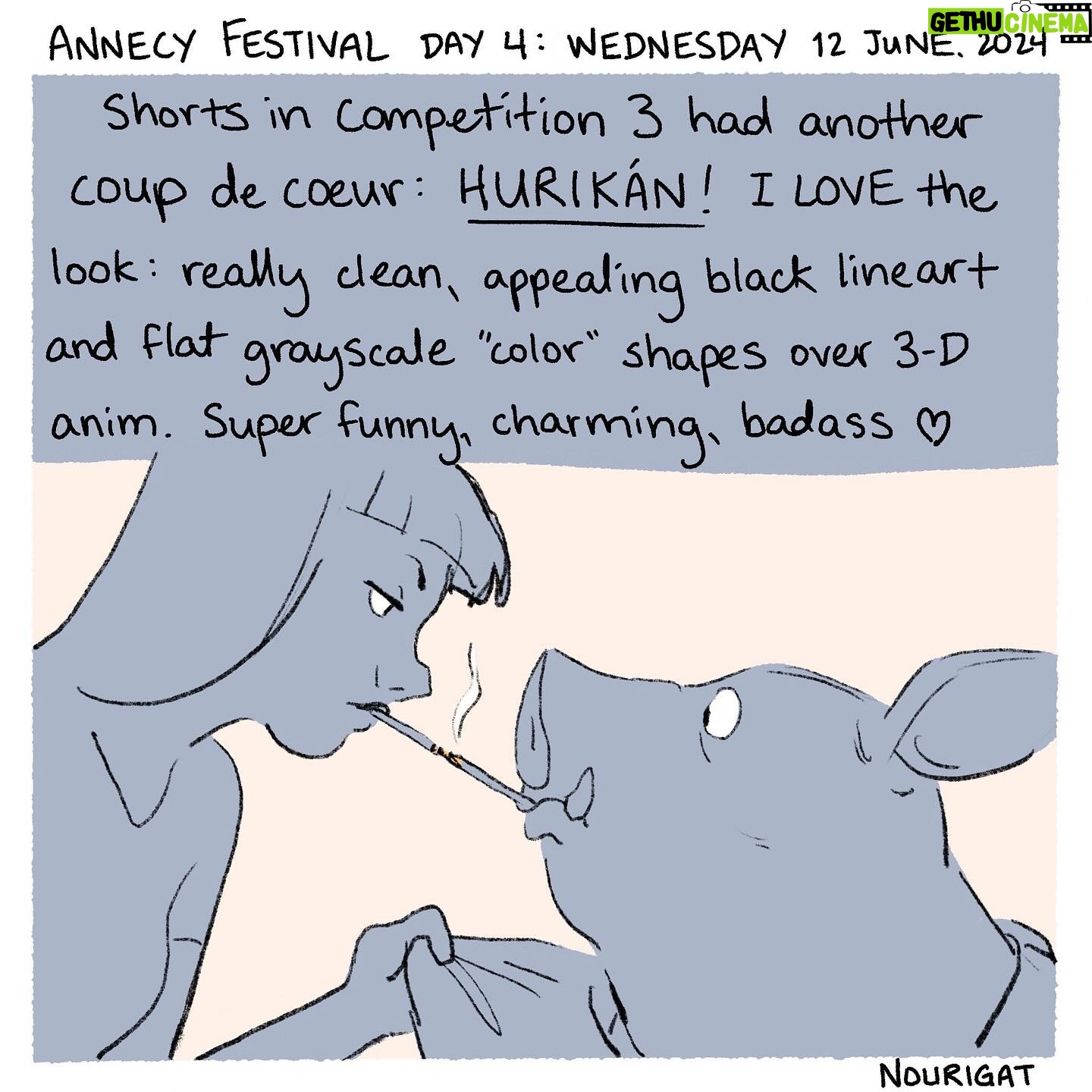 Natalie Nourigat - 1.5K Likes - #ChroniquesIllustrĆ©es āļø
šØ Retour sur la quatriĆØme journĆ©e du Festival dāAnnecy avec lāillustratrice Natalie Nourigat @tallychyck !
š Une journĆ©e bien remplie qui a dĆ©butĆ© par un atelier dessin au CafĆ© des Arts, suivi de projections de courts mĆ©trages, du fromage, du soleil, des films de fin dāĆ©tude, encore du fromage... De quoi savourer le Festival dāAnnecy !
𤩠Rendez-vous toute la semaine pour la suite des aventures #illustrées !
//
#IllustratedChronicles āļøāÆ
šØ Illustrator Natalie Nourigat @tallychyck gives us a recap of the Annecy Festivalās fourth day!āÆāÆāÆ
š An exciting, busy day that began with a drawing workshop at the CafĆ© des Arts, followed by short film screenings, cheese, sunshine, graduation films, and more cheese⦠Thereās plenty to relish at the Annecy Festival!
𤩠Stay tuned throughout the week for more #illustrated adventures!āÆāÆ
_
_
_
#annecyfestival #animation #annecy #chroniquesillustrƩes #illustration #drawing #cinema #filmanimation