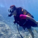 Natalie Burn Instagram - Exploring the unknown… Scuba Diving 🤿 Under the Sea 🦀🌊💙🩵 #corfu #greece #scubadiving Scroll 👈