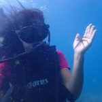 Natalie Burn Instagram - Exploring the unknown… Scuba Diving 🤿 Under the Sea 🦀🌊💙🩵 #corfu #greece #scubadiving Scroll 👈