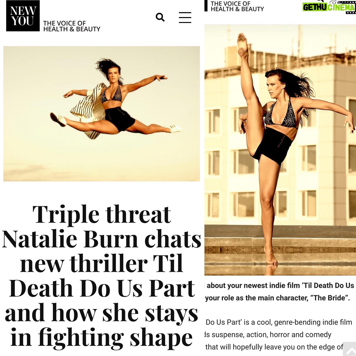 Natalie Burn Instagram - Another awesome article by @newyoumedia Thank you 💙🩵💙📰🎥 “Triple threat Natalie Burn chats new thriller Til Death Do Us Part and how she stays in fighting shape” Movie @tildeathdouspart.2023 PR @marquepr Scroll 👈