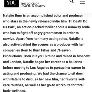Natalie Burn Instagram - Another awesome article by @newyoumedia Thank you 💙🩵💙📰🎥 “Triple threat Natalie Burn chats new thriller Til Death Do Us Part and how she stays in fighting shape” Movie @tildeathdouspart.2023 PR @marquepr Scroll 👈