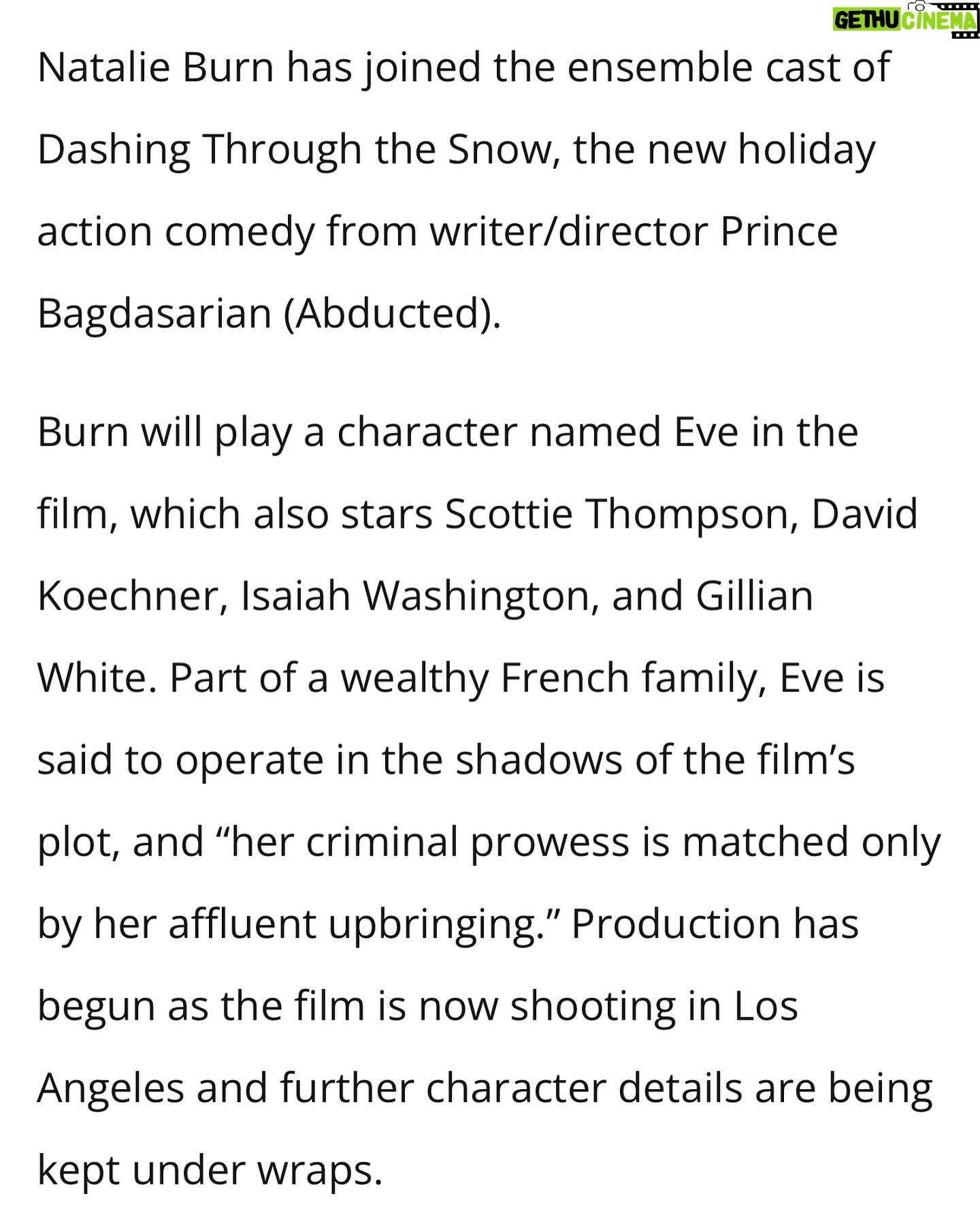 Natalie Burn Instagram - Excited to share this NEWS! Exclusive: Natalie Burn Joins Cast of Action Comedy ‘Dashing Through the Snow’ 😃🎥🔥swipe 👈 #natalieburn #action #comedy