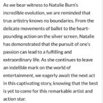 Natalie Burn Instagram - Thank you so much for this wonderful article on my life journey. I’m beyond grateful 🤗🎥❤️ @filmdailynews From FilmDaily: Natalie’s story began amidst the grandeur of Ukrainian culture, where she spent her early years immersed in the world of dance. Trained at prestigious institutions like the Royal Ballet School and the esteemed Bolshoi Academy, she honed her skills in classical ballet, contemporary dance, and various styles of modern movement. The discipline and precision she learned as a ballet dancer would later prove to be invaluable assets in her burgeoning acting career. A lifetime member of The Actors Studio and an active participant in the Academy of Television Arts and Sciences, she recognized the importance of giving back and fostering the next generation of artists. Through mentorship and advocacy, she aspired to be a guiding light for aspiring actors, instilling in them the belief that dreams could be turned into reality through dedication and perseverance. As her career continued to soar, Natalie’s latest film, ‘Til Death Do Us Part,’ became one of the most highly anticipated films of the summer, garnering a perfect 100% score so far on Rotten Tomatoes. The movie, a testament to her unwavering commitment to her craft, showcased her ability to immerse herself in multifaceted roles and breathe life into the characters she portrayed. Her latest acting venture is in the upcoming film “The Movers,” alongside Terence Howard and Jena Malone. Natalie has also made noteworthy contributions to the television landscape. She received a nomination for Best Supporting Drama Actress at the Indie Series Awards for her role in the Emmy Award-winning limited drama series, “Studio City,” available on Amazon Prime. Follow Natalie Burn’s journey and stay updated with her latest projects on her social media platforms…https://filmdaily.co/health/fitness/from-ballerina-to-action-star-the-incredible-evolution-of-natalie-burn/