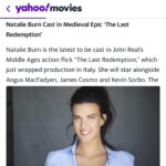 Natalie Burn Instagram – Thank you VARIETY for this announcement.😃♥️🔥
I’m really grateful and delighted to be working on this beautiful Medieval Epic Movie ‘The Last Redemption’ along so many wonderful and talented people. And Thank you Yahoo Movies 🎥
Photo by @ianfisherofficial
PR @charlesshermanpr
Agent @bobbymosesla
Manager @00karp
#grateful #natalieburn #lead #news @variety @yahoo @yahoonews
Scroll 👈 Full Article: https://variety.com/2024/film/news/film-news-in-brief-march-18-2024-1235944519/ #SundanceFilms