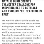 Natalie Burn Instagram - FRONT PAGE of MUSCLE AND FITNESS MAGAZINE!!! @muscleandfitness Thank you for this amazing article by @seen_everywhere Movie @tildeathdouspart.2023 PR @marquepr Photographer @donqhannahphotography 📰🎥💙 Scroll 👈 How Natalie Burn channeled @officialslystallone to become an Action Film Star