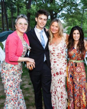 Natasha Henstridge Instagram - My son got married last week and what a special milestone it was! I could only post this picture of me with three chins because it encapsulates the incredible moment of pride and joy so well haha:) They got married on their own property. It was the most special, touching, healing, fun wedding. We all came together and laughed and cried and danced… Thanks to the Crywer family for having an awesome daughter and throwing a great party, thanks to all of the friends and family that flew in to celebrate such a beautiful occasion and lighting up the dance-floor 💃🕺🏼We’re so blessed.🥂🤍👰‍♀️🤵‍♂️ Big shout out to @cpixaperture for great photos and @phelony18 for officiating a beautiful service.Enrique for taking so many great pics as well! OMG the band!!!!