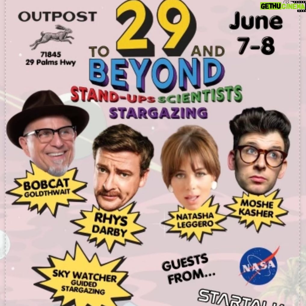 Natasha Leggero Instagram - We’re having a live Endless Honeymoon on June 7 in Joshua Tree! Link in bio to be on the show with @moshekasher @natashaleggero and @bobcatgoldthwait