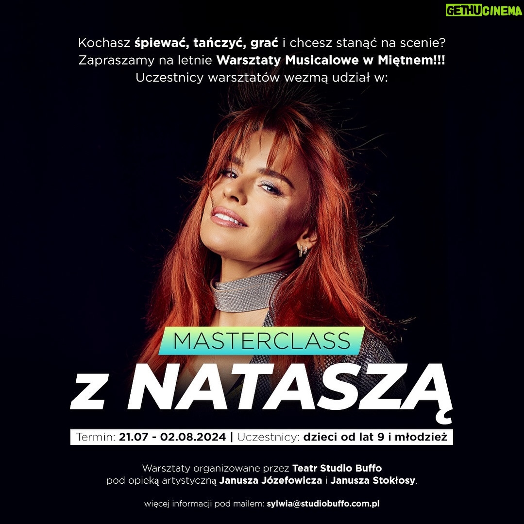 Natasza Urbańska Instagram - Kochani ! W ramach letniego wyjazdu na Warsztaty Musicalowe do Miętnem możecie się spotkać ze mną a ja Wam chętnie przekaże swoją wiedzę i doświadczenie ! 📚 Dołączam do grona nauczycieli✍🏻🙅🏻♀️ ! Więcej szczegółów znajdziecie na stronie @studio_buffo