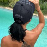 Nathalie Andreani Instagram - Première baignade… il va falloir chauffer ta piscine @gabano_officiel 🥶😜 Maillot souvenir du Mexique et casquette @rocknfreelife Tu as bon goût @gabano_officiel ….. #nathaliegabano #couplegoals #rocknfreelife