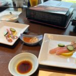 Nathalie Hart Instagram - Celebrating my 30th with my mini me and eating our hearts out with sashimi every meal. Today we tried raw puffer fish, Chicken and king crab. We loved it. Thanks for all the messages 😇🥰😘