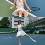 Nattamon Chokejindachai Instagram - มาค่ะพี่จะสอน ออกกำลังกายเชิง costume เค้าทำกันแบบนี้ค่าา🎾🎀⛑️😼👟💫