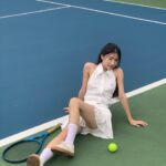 Nattamon Chokejindachai Instagram - มาค่ะพี่จะสอน ออกกำลังกายเชิง costume เค้าทำกันแบบนี้ค่าา🎾🎀⛑️😼👟💫