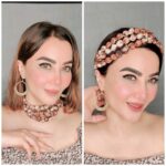 Nausheen Ali Sardar Instagram - #eidmubarak Captivating jewellery by @rishmakakarjewels .....why limit yourself to one style🙃😉 #earrings #bracelet #versatile #fashion #fashionjewellery #necklace #choker #chokernecklace #chokers #headband #iloveit #imlovingit #beyou #gorgeouscollection ##muse #model #brows #lipstick #perfect #perfectbrows