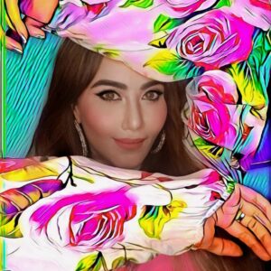 Nausheen Ali Sardar Instagram - My post somehow got deleted...so reposting🤦🏻‍♀️#ringaringaroses
#prebirthday #birthday week #junebaby #june #photoshopped #makeup #vintage #floral #roses #valentines #valentineoutfit #vintagelook #churches #angelic #wings #bloom  #floraldress #digitalart