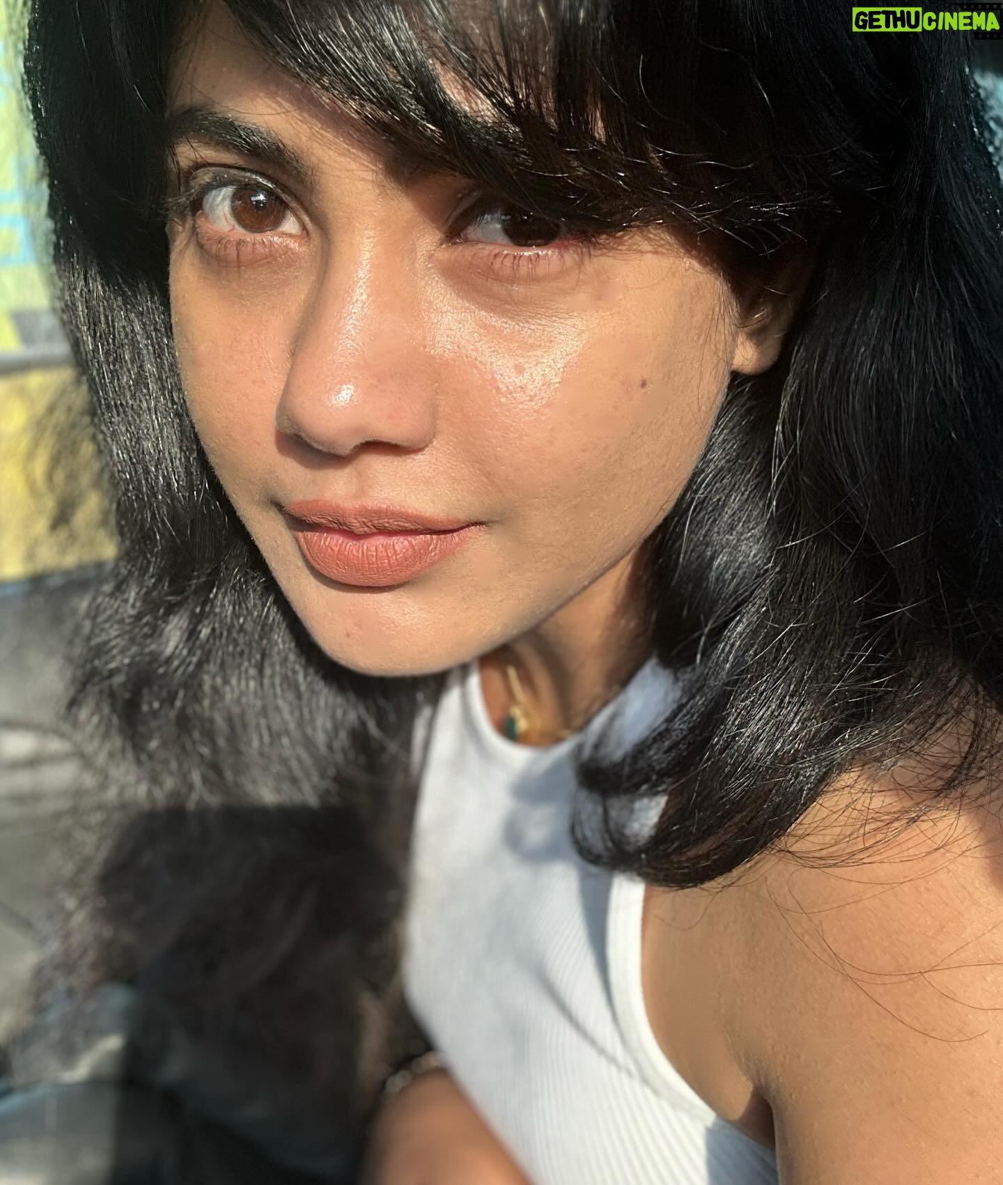 Nayana Elza Instagram - Life is better with a sunkissed glow 🌞 . . . . . . . . . . . . . . #selfie #sunkissed #white #tanktop #travel #instafashion