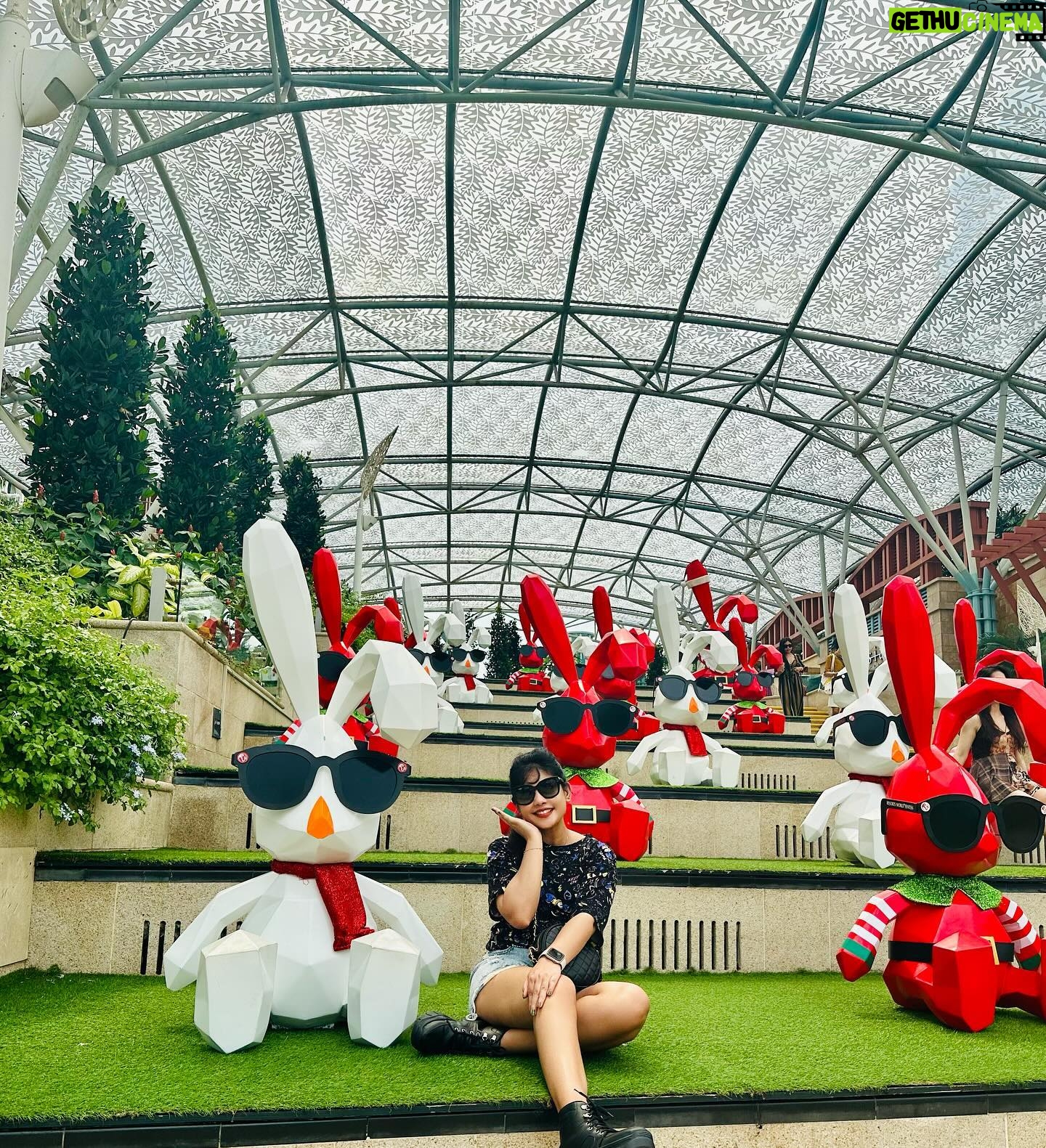 Nayana Elza Instagram - Bunny says, “Hello!🤓” . . . . Birthday (Oct) travel diaries… solo travel dairies 🙌 . . . . . . . . . . . . . . . . . . . . . . #travel #solotravel #singapore #sentosa #bunnies #traveldiaries #traveler #nayanaelza #instadaily #instaphoto #instatravel #memories #moment #creator #sentosaisland