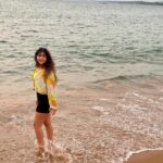 Nayana Elza Instagram - The beach is my happy place🏖️ . . . . . . . . . . #beach #weavesofindia #beachlife #sand #sea #beachgirl