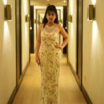 Nayana Elza Instagram - ✨ . . Outfit @thunnal 📸 @delight_photography_official @filmstarsbuzz Styling @merlin_lizbet . . . . . . . . . . . . . . . . . #southindianawards #southindian #malayalamcinema #ootd #outfit #gown #nayanaelza #awardnight #santoshamawards2023 #fashion