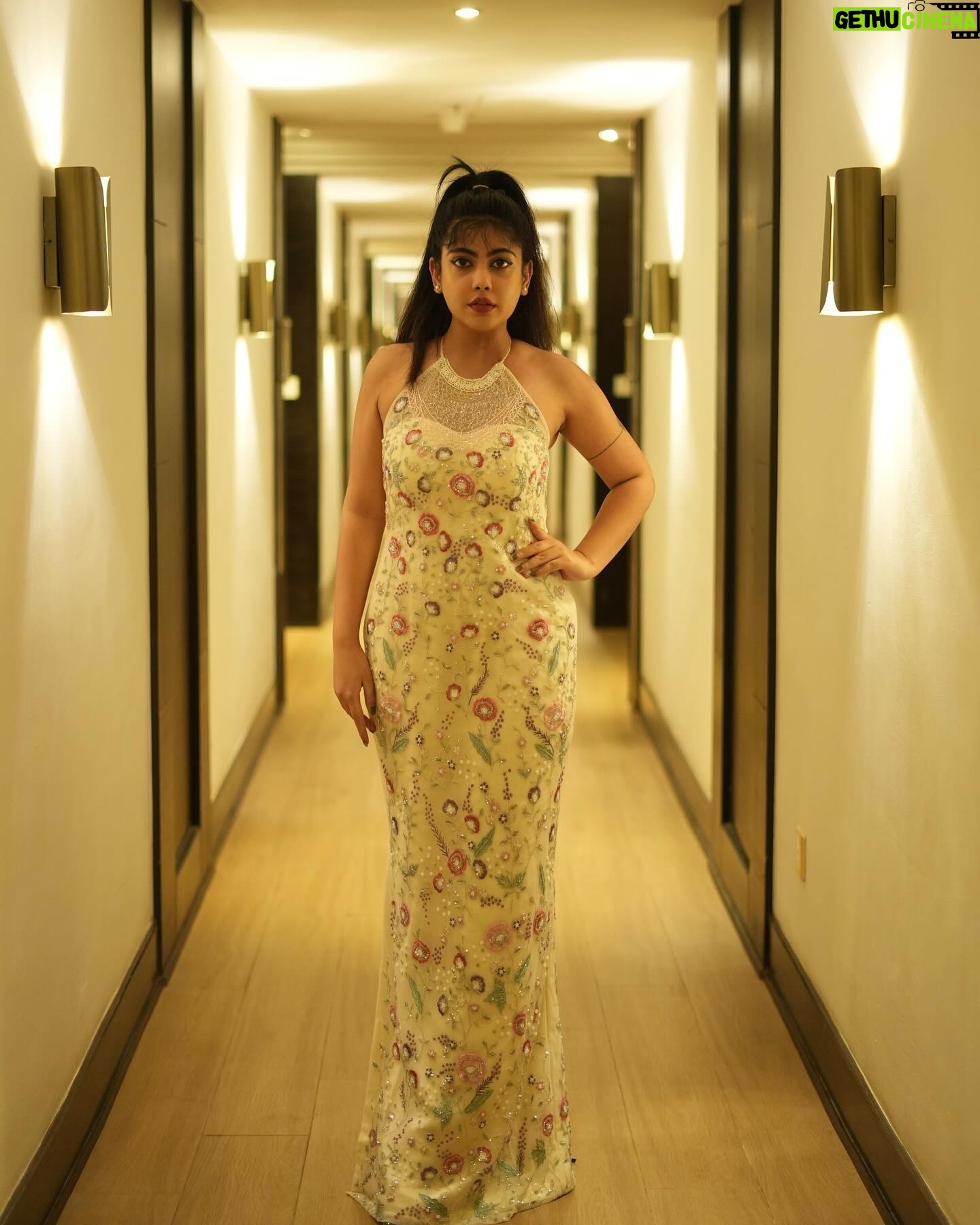 Nayana Elza Instagram - ⨠. . Outfit @thunnal đ¸ @delight_photography_official @filmstarsbuzz Styling @merlin_lizbet . . . . . . . . . . . . . . . . . #southindianawards #southindian #malayalamcinema #ootd #outfit #gown #nayanaelza #awardnight #santoshamawards2023 #fashion