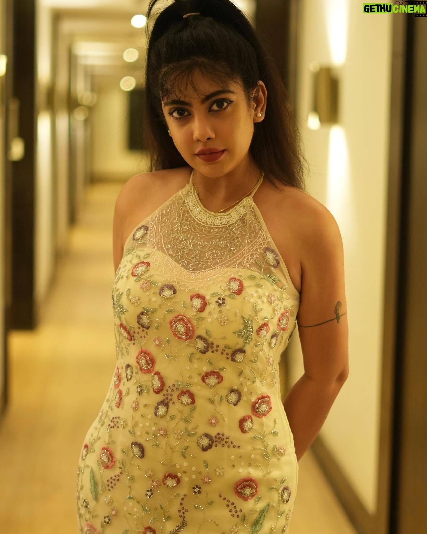 Nayana Elza Instagram - ⨠. . Outfit @thunnal đ¸ @delight_photography_official @filmstarsbuzz Styling @merlin_lizbet . . . . . . . . . . . . . . . . . #southindianawards #southindian #malayalamcinema #ootd #outfit #gown #nayanaelza #awardnight #santoshamawards2023 #fashion