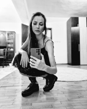 Neda Spasova Instagram - be a woman, they said. it will be fun, the said. 😱
.
.
.
#selfie #me #mirror #makeup #event #host #dress