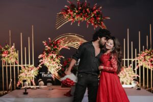Neema Mathew Instagram - Happy Valentines Day Swathe 🩵🧿

Thanx for the entire crew from the bottom of my heart❤️ Never expected this much Grand event for make him Surprised 🥰✨

@sreejithfocus @kappithans_events @_ciannas_makeup_studio_ @neharosella 

#valentineday #love #photoshoot #couplegoals #nannuzzz #sanjutechy #valentines #happyvalentinesday