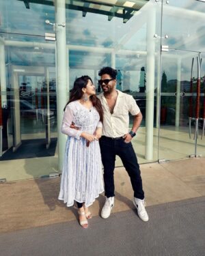 Neema Mathew Instagram - 🩵🧿😘

#sanjutechy #nannuzzz #couplegoals #love #happiness #smile
