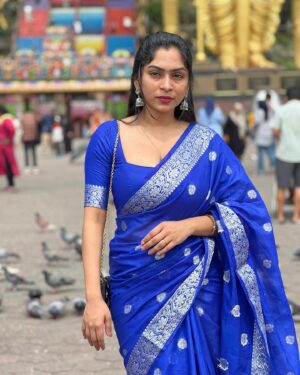 Neethu mohan Instagram - Semi silk georgette dyeable sarees