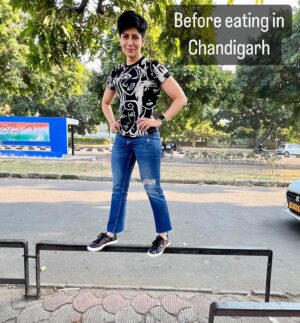 Neeti Palta Instagram - Before eating in Chandigarh and after eating in Chandigarh. 
Khava! Khava!
.
.
#chandigarh #lovechandigarh #lovefood #foodie #foodgasm #chandigarhcomedyfestival
