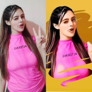 Neha Amandeep Instagram - LEFT or RIGHT ? .
.
.
.
.
.
.
.
.
.
.

#photolab #trending #cartoon #neonpink #fashion #instatrend #instadaily #hairstlye #braids #straighthair #styling #cute #smileyface #india
