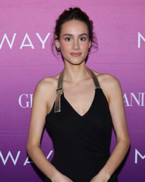 Nell Verlaque Instagram - Thank you for having me @armanibeauty 💜  and to @jamesveloria for the vintage Celine of my dreamss #armanimyway