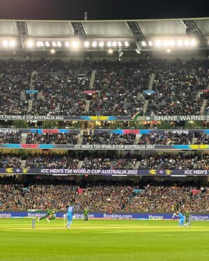 Neroli Meadows Instagram - One of the great nights in world cricket. That knock was one of the finest we’ll see, given the pressure of the occasion. 

So grateful to @virat.kohli for being so generous with his time on @starsportsindia. I feel lucky to have witnessed so many of his magical performances down under... The twin tons in Adelaide has always been my favourite but last night may have just topped it. Those two 6s off the last two balls of the 19th over were next level - it’s Kohli’s World… we’re just living in it!!

#VisitMelbourne