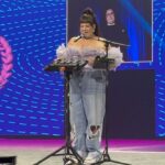 Netta Instagram – Especially in times like this when we can see hate crimes against the LGBTQ community on the rise, Organizations like Out and Equal are a beacon of light. 
It was an honor to perform for you today as we educate ourselves and support LGBTQ inclusion and belonging.
I want to thank you Disney for sponsoring the event in light of everything that is happening.
@disney 
@outandequal 

you’ve been driving me crazy in the comments to know what im wearing 👾 
@stavofman.couture  custom made this purple dream😁
styled by the great @itay_bezaleli