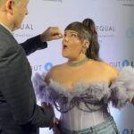 Netta Instagram - Especially in times like this when we can see hate crimes against the LGBTQ community on the rise, Organizations like Out and Equal are a beacon of light. It was an honor to perform for you today as we educate ourselves and support LGBTQ inclusion and belonging. I want to thank you Disney for sponsoring the event in light of everything that is happening. @disney @outandequal you've been driving me crazy in the comments to know what im wearing 👾 @stavofman.couture custom made this purple dream😁 styled by the great @itay_bezaleli